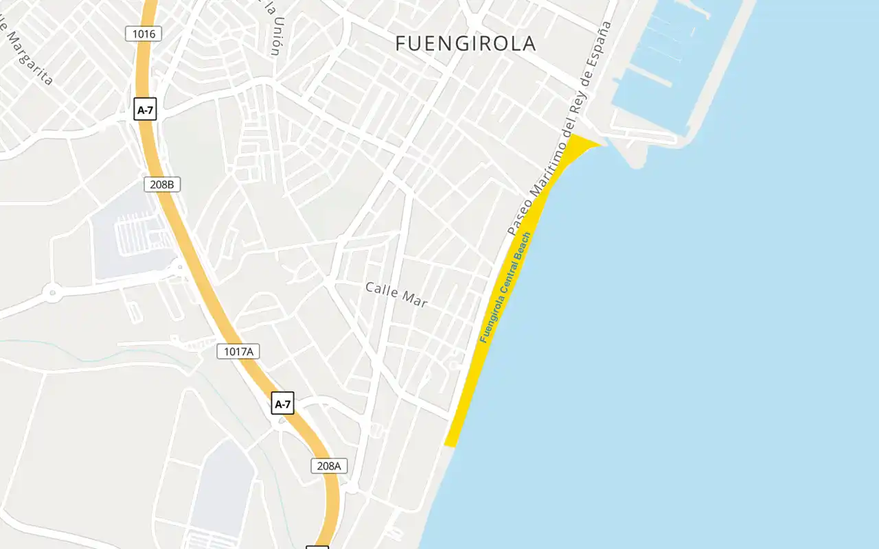 Fuengirola Central Beach MAP